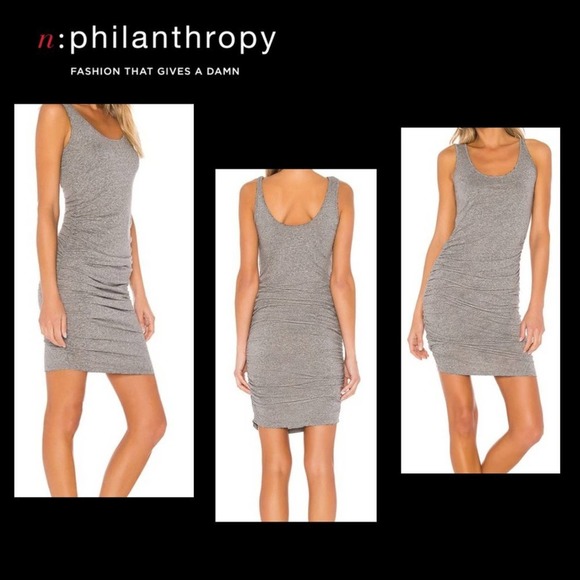 NWT n:Philanthropy Echo Grey Mini Dress Small - Picture 2 of 12